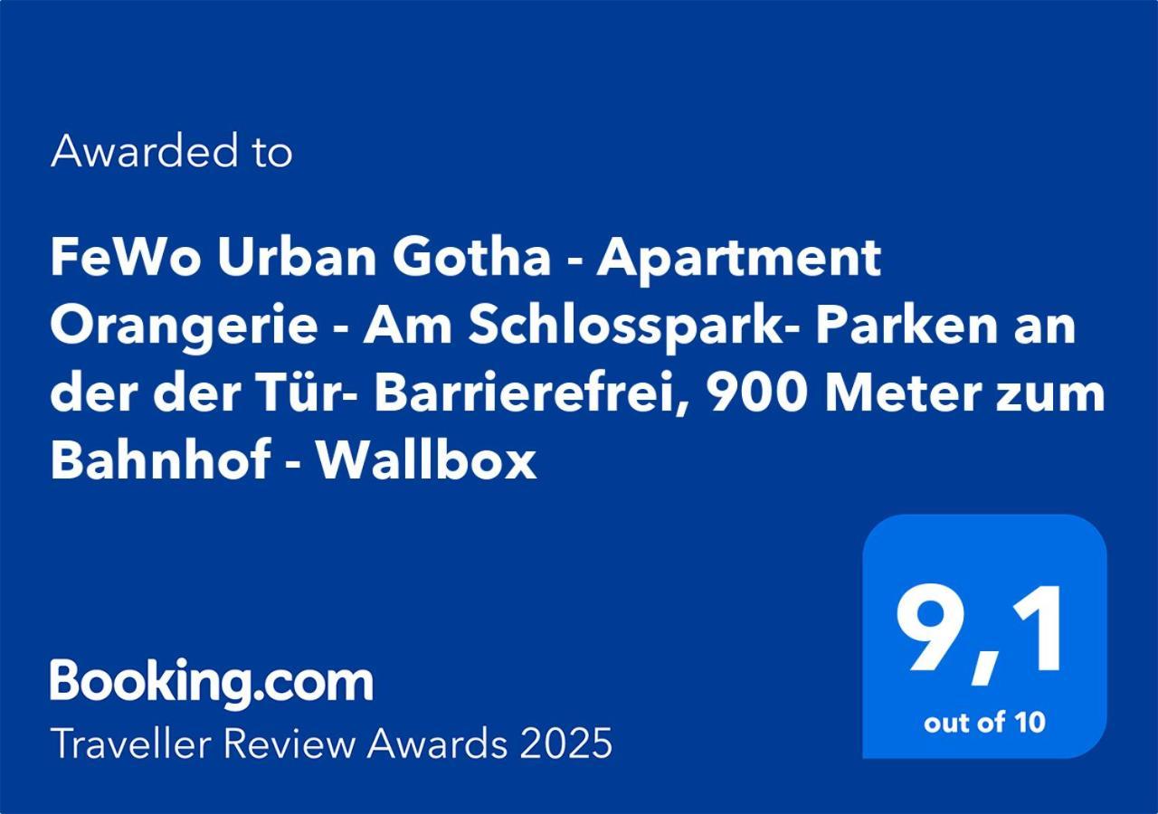 Fewo Urban Gotha - Apartment Orangerie - Am Schlosspark- Parken An Der Der Tuer- Barrierefrei, 900 Meter Zum Bahnhof - Wallbox Exterior photo